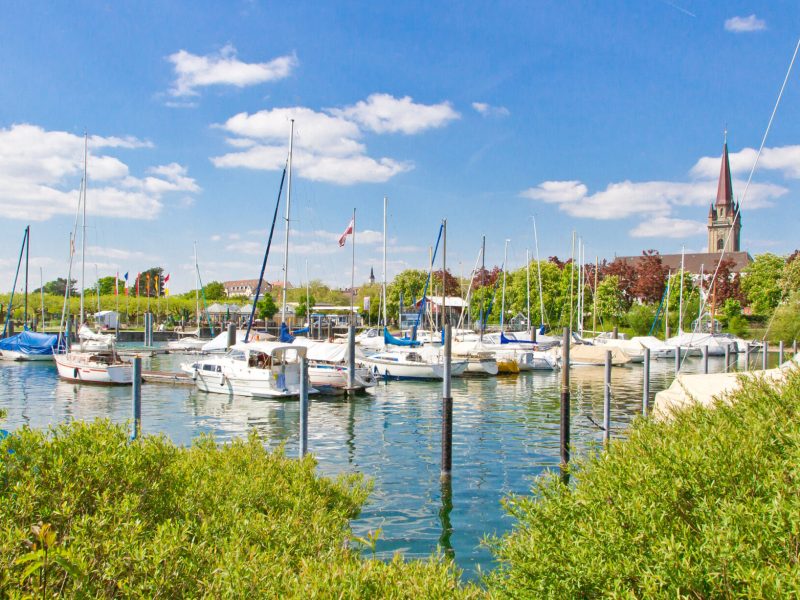 Hafen von Radolfzell am Bodensee