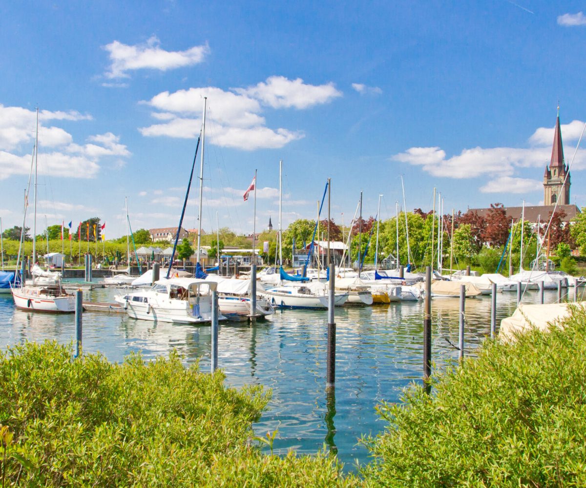 Hafen von Radolfzell am Bodensee